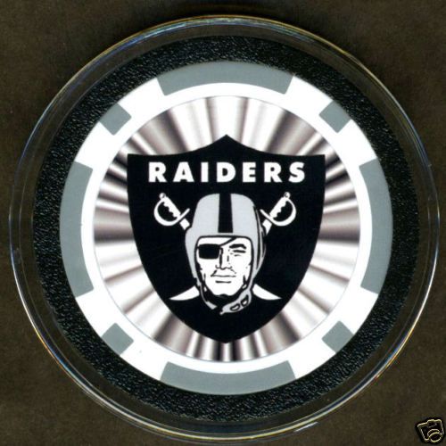 Oakland Raiders Poker Chip Card Cover Guard Marker  