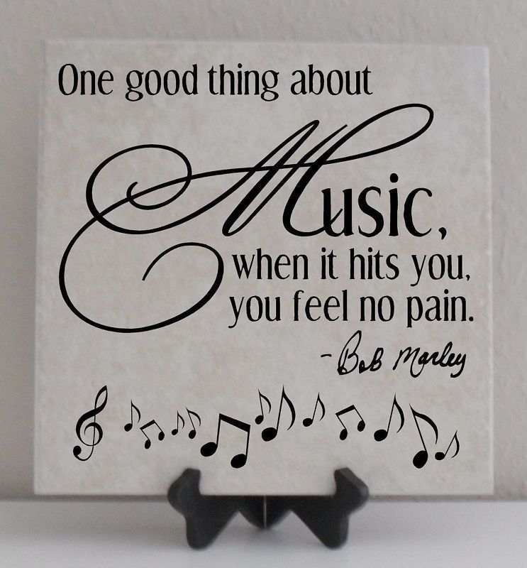 Bob Marley Vinyl Lettering Tile Quote Decal MUSIC  