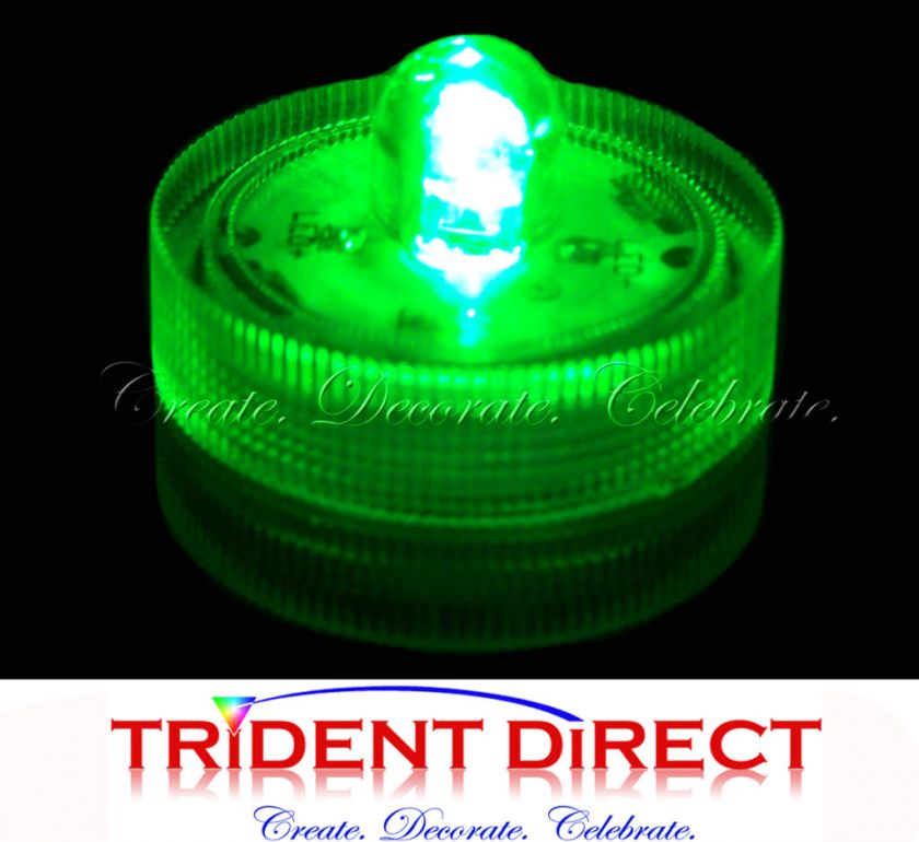 12 PACK LED SUBMERSIBLE VASE LIGHTS GREEN   waterproof  