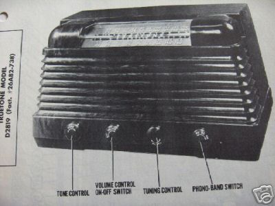 TRUETONE D2819 RADIO PHOTOFACT  