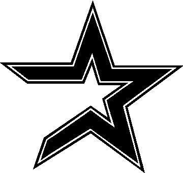 Houston Astros Star Baseball Logo   Vinyl Decal Sticker  