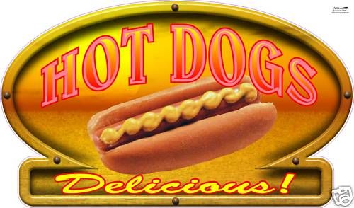 Chili Hot Dog Concession Fast Food Vinyl Decal Sign 20  