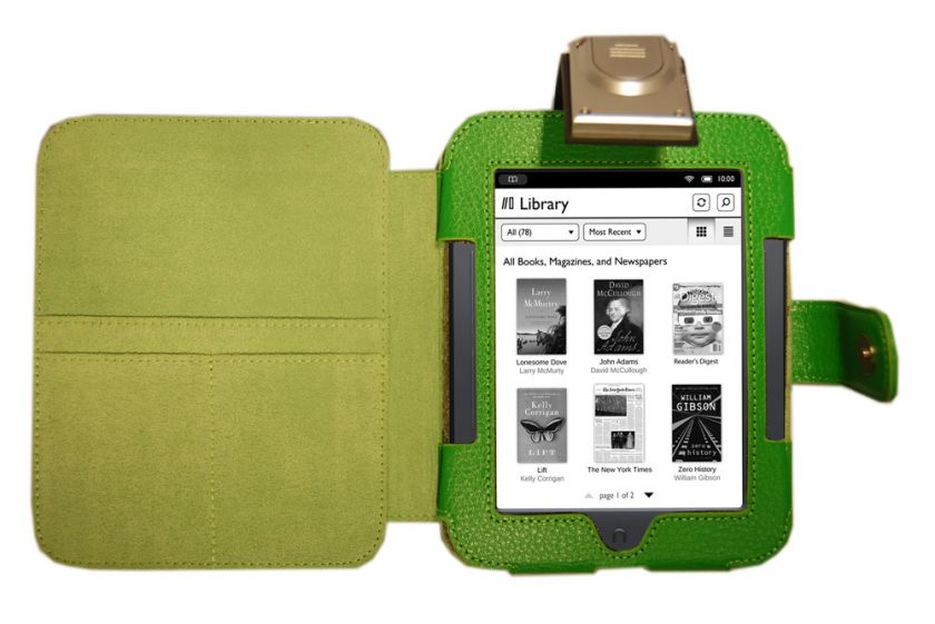 Nook 2 2nd Simple Touch Genuine Leather Cover Case+LED+Protector 