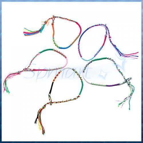 Bulk 9pcs Multi Color Thread Braided FRIENDSHIP Bracelets Hippie 