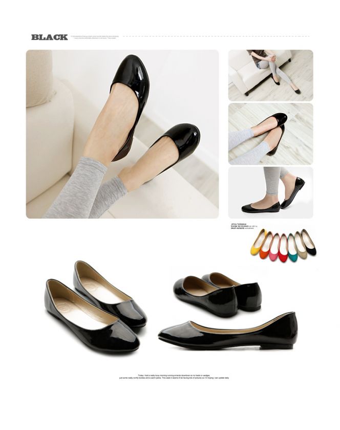   Shoes Ballet Flats Loafers Basic Light Low Heels Enamel Multi Colored