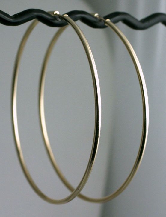 COUTURE 3 BIG 14k Yellow Gold Endless Hoop Earrings 2m  