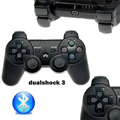 Black 6 Axis DualShock3 Wireless Bluetooth Controller for PS3 One Year 